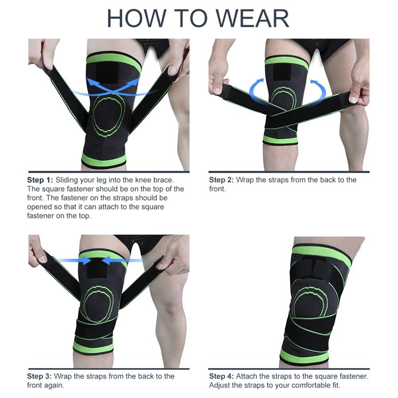Lohnende 1PC Sport Druck Kneepad Elastische Knie Pads Unterstützung Hülse Basketball Volleyball Klammer Training Fitness Protector