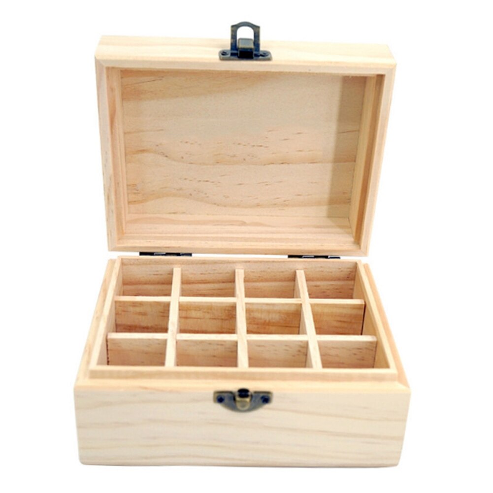 12 Grids Holz Aromatherapie Ätherisches Öl Ausgezeichnete 5-15ml Dekorative Kiefer Holz Boxen Organizer Lagerung Tasche Hause Dekoration