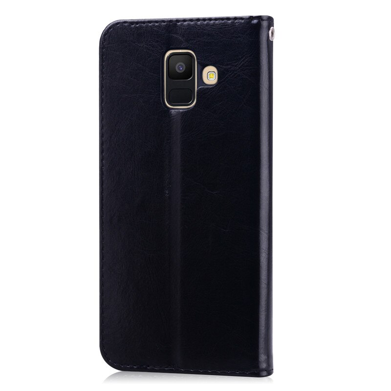 Case Voor Samsung Galaxy A6 Zachte TPU Siliconen Telefoon Cover Leather Wallet Flip Case Voor Samsung Galaxy A6 EEN 6 Plus Case