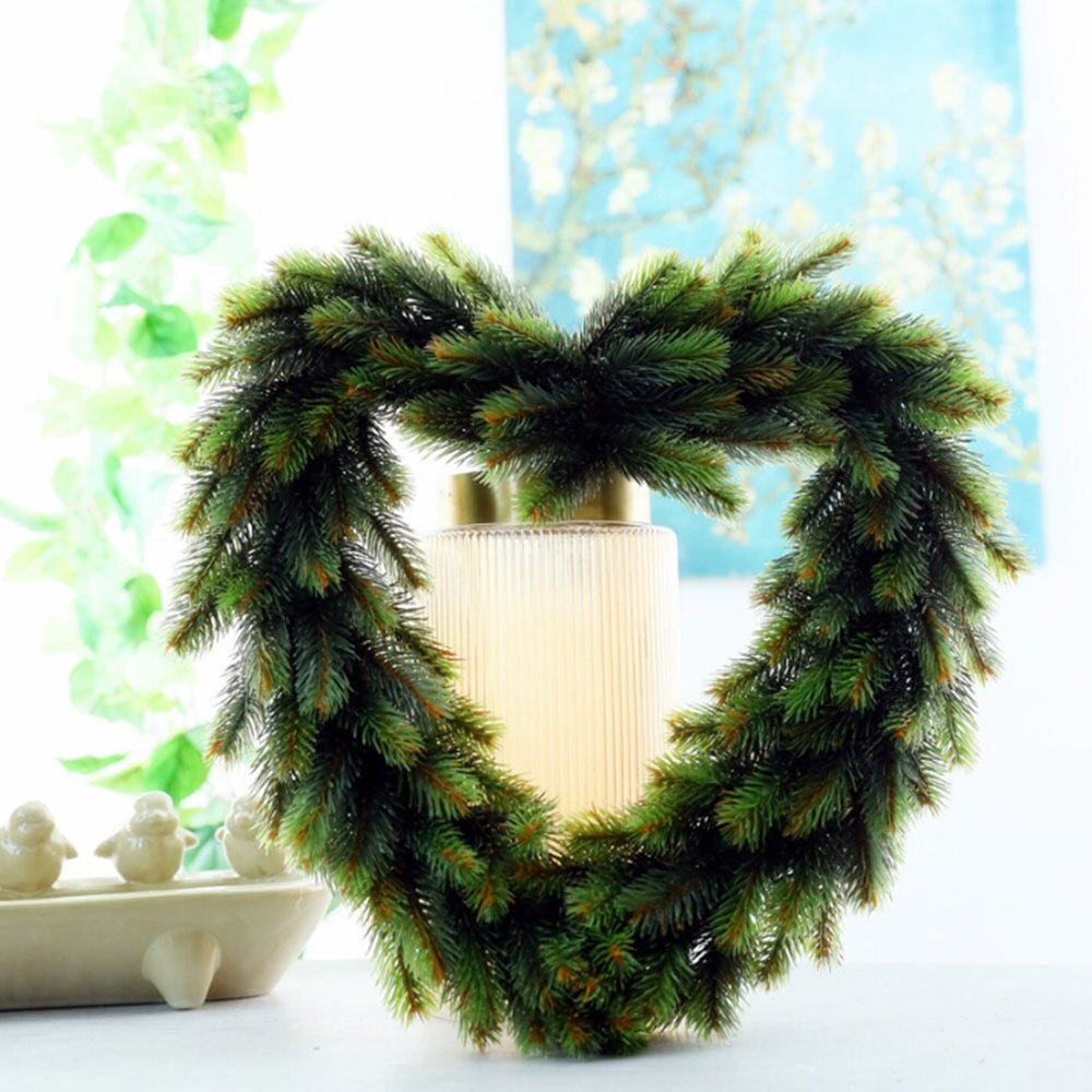 Christmas Wreath Door Flowers Plant Wreath Wall Decor Heart Round Wreath Garlands