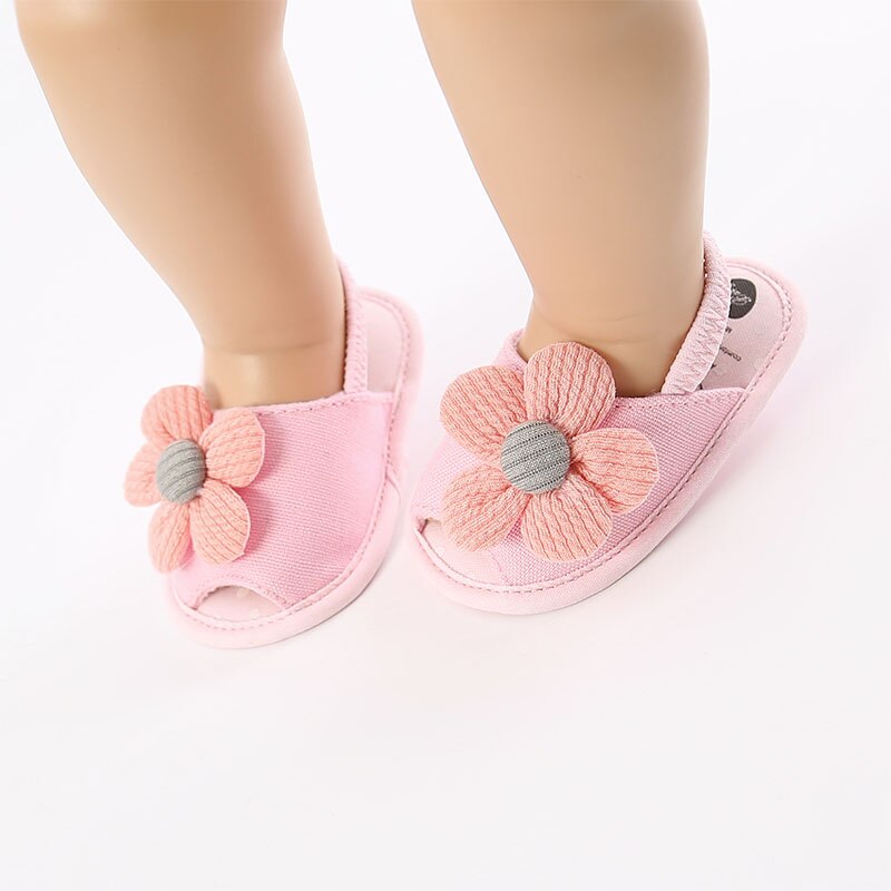 Zomer Meisje Sandalen Leuke Bloem Ademend Anti-Slip Baby Schoenen Baby Peuter Zachte Zolen Eerste Wandelaars