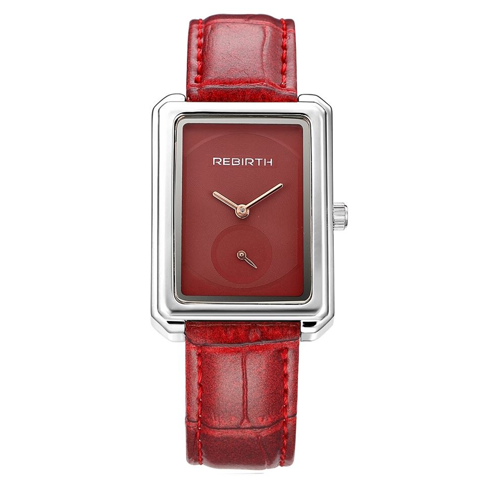 Dameshorloges armbandhorloges dameshorloge luxe reloj mujer horloges voor vrouwen leren klok dames relogio saat: Rood