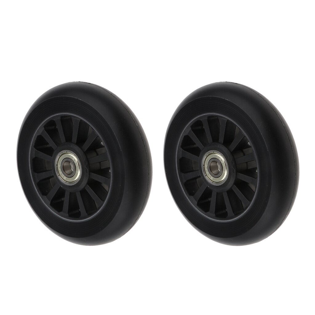 2 pces rodas de scooter do plutônio velocidade patins rodas do trole substituição 100mm esportes ao ar livre acessórios: Black