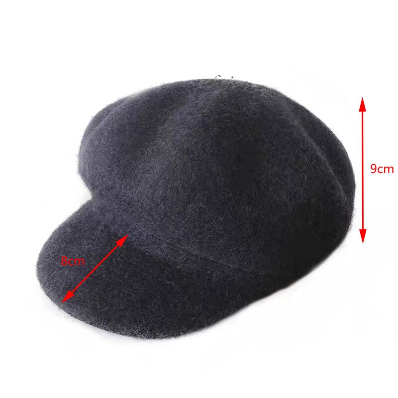 Tomkhu 100%  ullfilt vinter hestelue fast varmere kvinner beanies lokk klassisk fransk stil beret femme beanies damer lokk