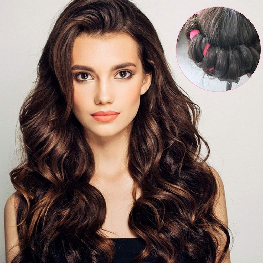 Bandeau en soie sans chaleur pour cheveux, boucles de nuit, vague magique