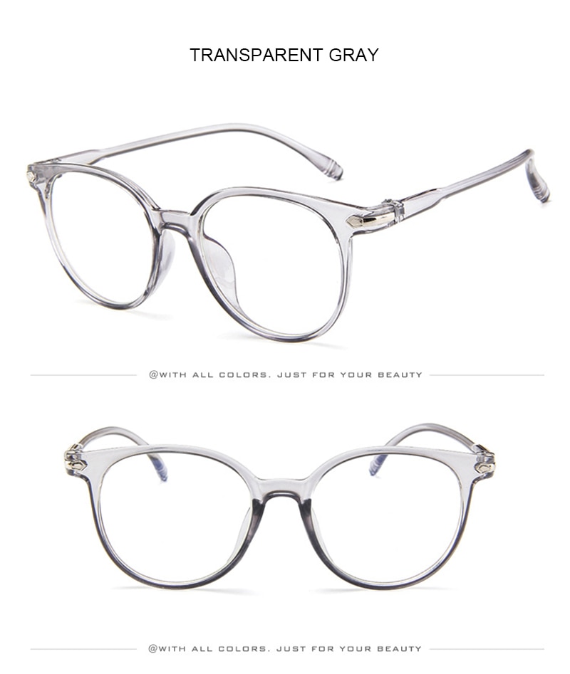 Transparent Computer Glasses Frame Women Men Anti Blue Light Round Eyewear Blocking Glasses Optical Spectacle Eyeglass 5colors