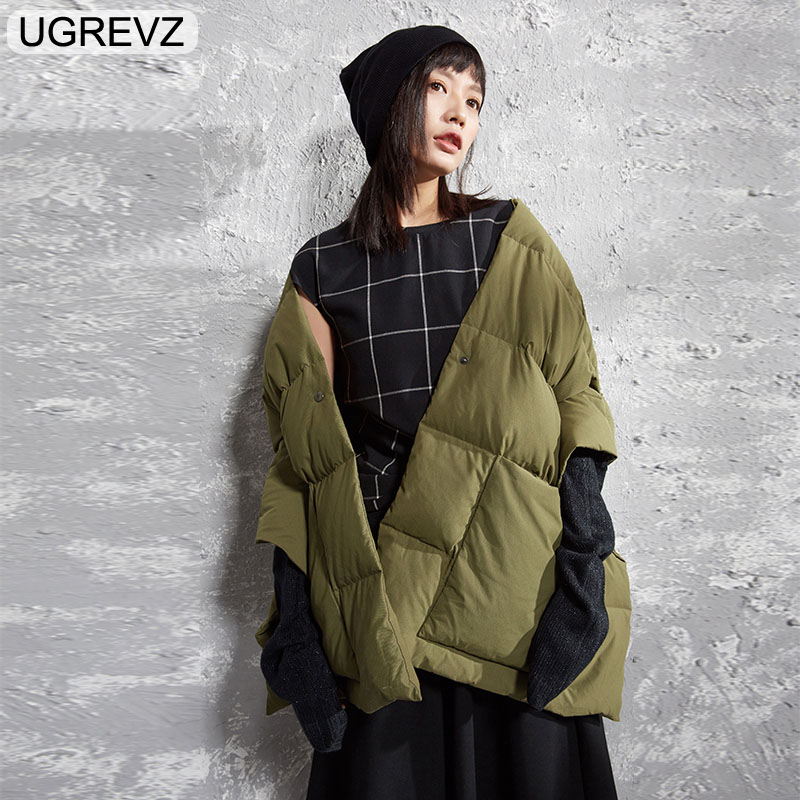 Warme Winter Vrouwelijke Jas Zwart Kleding Vrouwen Jas Katoen Vrouwen Winter Mouwloze Jas Jas Modieuze Lente: M0041ArmyGreen