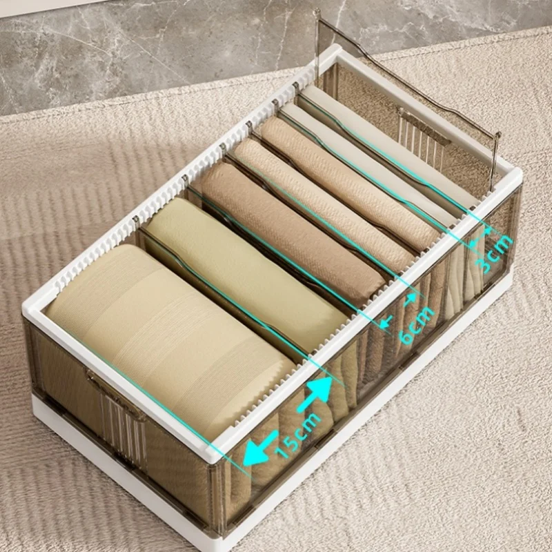 Großraum Kleidung Veranstalter Haushalts schrank geschichtet ausziehbare Trennwand Organizer Box faltbare Staub hose Organizer Box