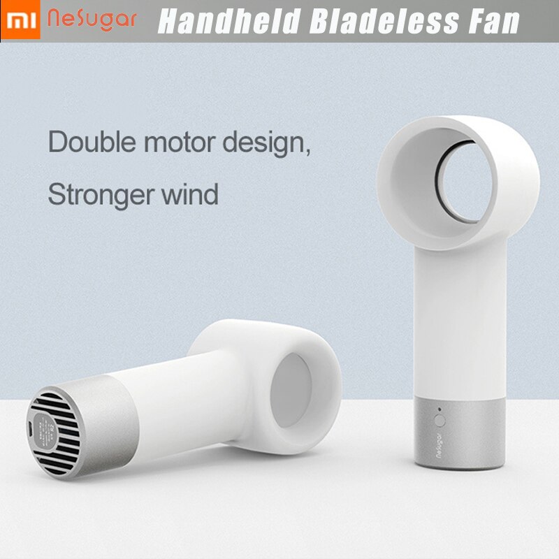 Portable Wireless Bladeless Fan Cordless Fans Air Cooler Fan Mini Handheld Fan Mini Cooler Fan Air Conditioner Handy Fan