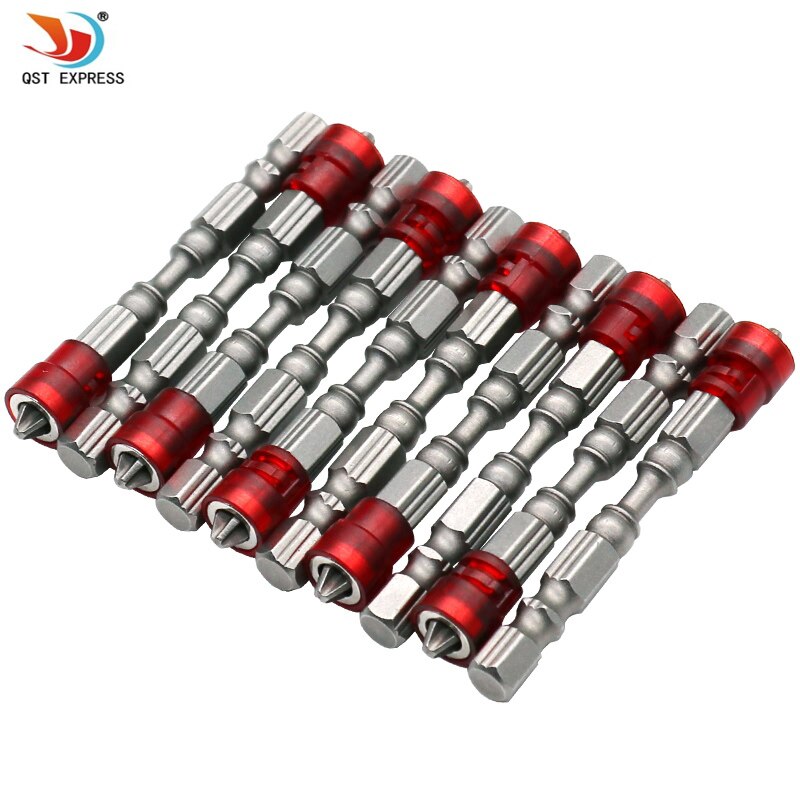 10pc 65mm Magnetic Screwdriver Bit Plasterboard Drywall Screwdriver Bits Ph2 Screw Driver Bit 1/4" Hex Shank Depth Stop