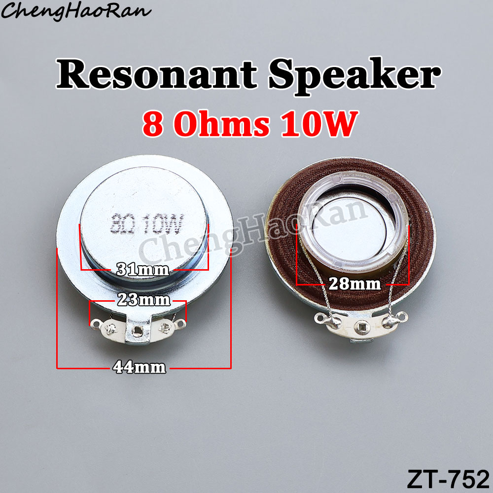1pc 27mm 4r 3w /44mm 8r 10w resonansvibrationshøjttaler stereohøjttaler vibrationshøjttaler vbro-højttaler 4r 3w /8r 10w watt højttaler: Rød