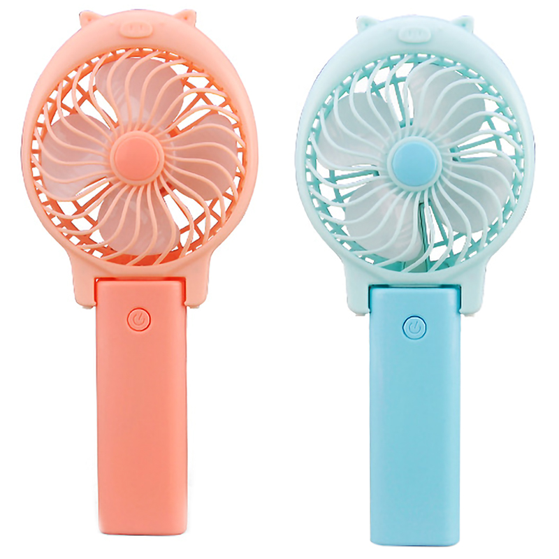 Draagbare Handheld Fan Mini Oplaadbare Fan Leuk Varken Vorm Fan Mute Grote Wind Fan