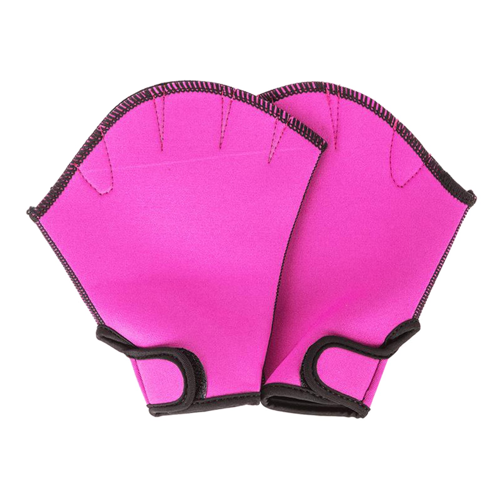 1 paar Schwimmen Handschuhe Aquatische Fitness Wasser Widerstand Aqua Fit Paddle Training Finger Handschuhe für Frauen Männer Kinder: Rose Red S