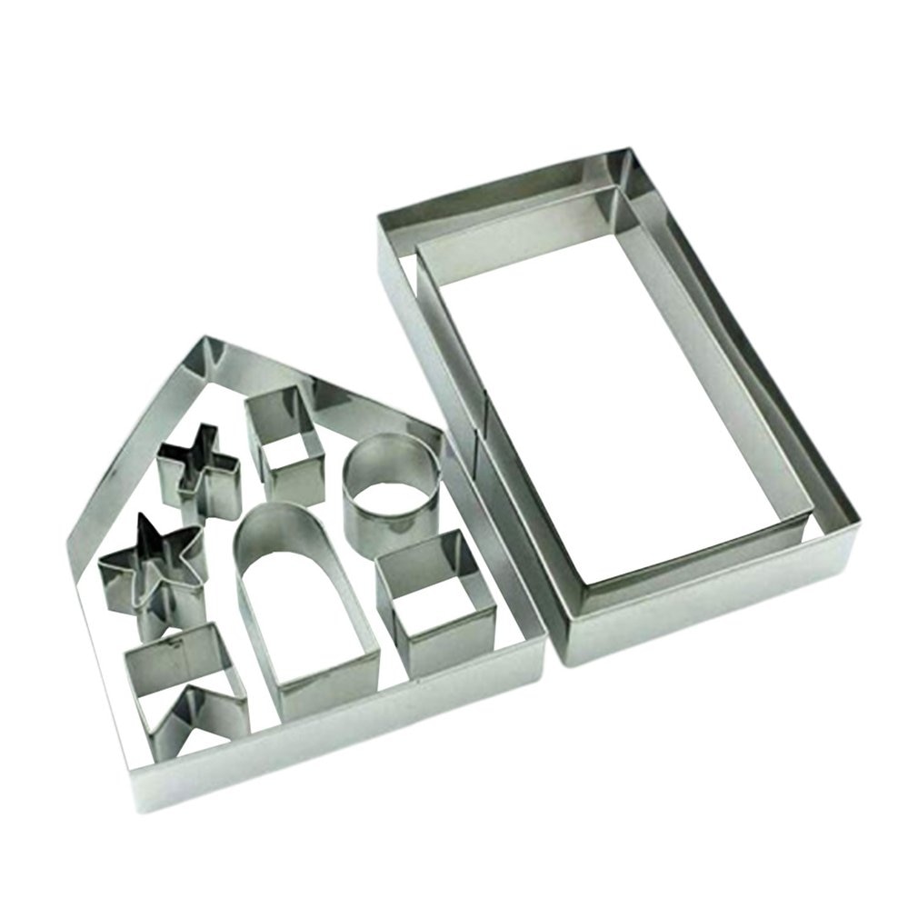 3D Gingerbread House Cookie Cutters Set 10 Piece Cookie Cutters Cookie Biscuit For Kids Christmas Party Trituradora: Default Title