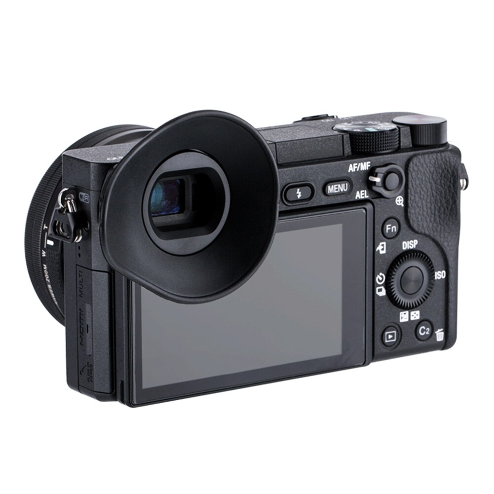 Mini udendørs kamera øjestykke stabilt stort cover 360 graders rotation ergonomisk tilbehør blød silikone til sony  a6000 a6300 nex -7
