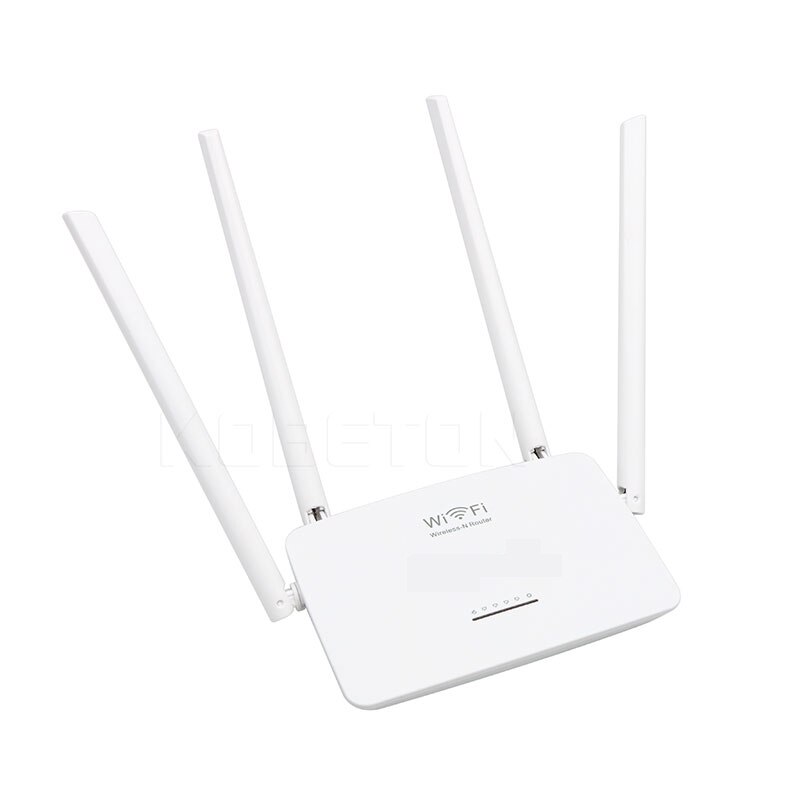 Kebidu original 300 mbps trådløs wifi router med 4 antenner engelsk firmware wi-fi repeater extender 5 porte  rj45 nyeste