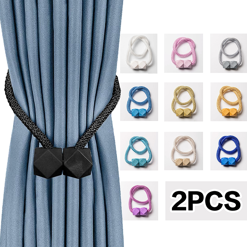 2 Stück Vorhang-Raffhalter mit starkem Magnet, dickes Seil, Schlafzimmer, Wohnzimmer, Küche, langlebiges Kunststoff-Heimdekor-Zubehör