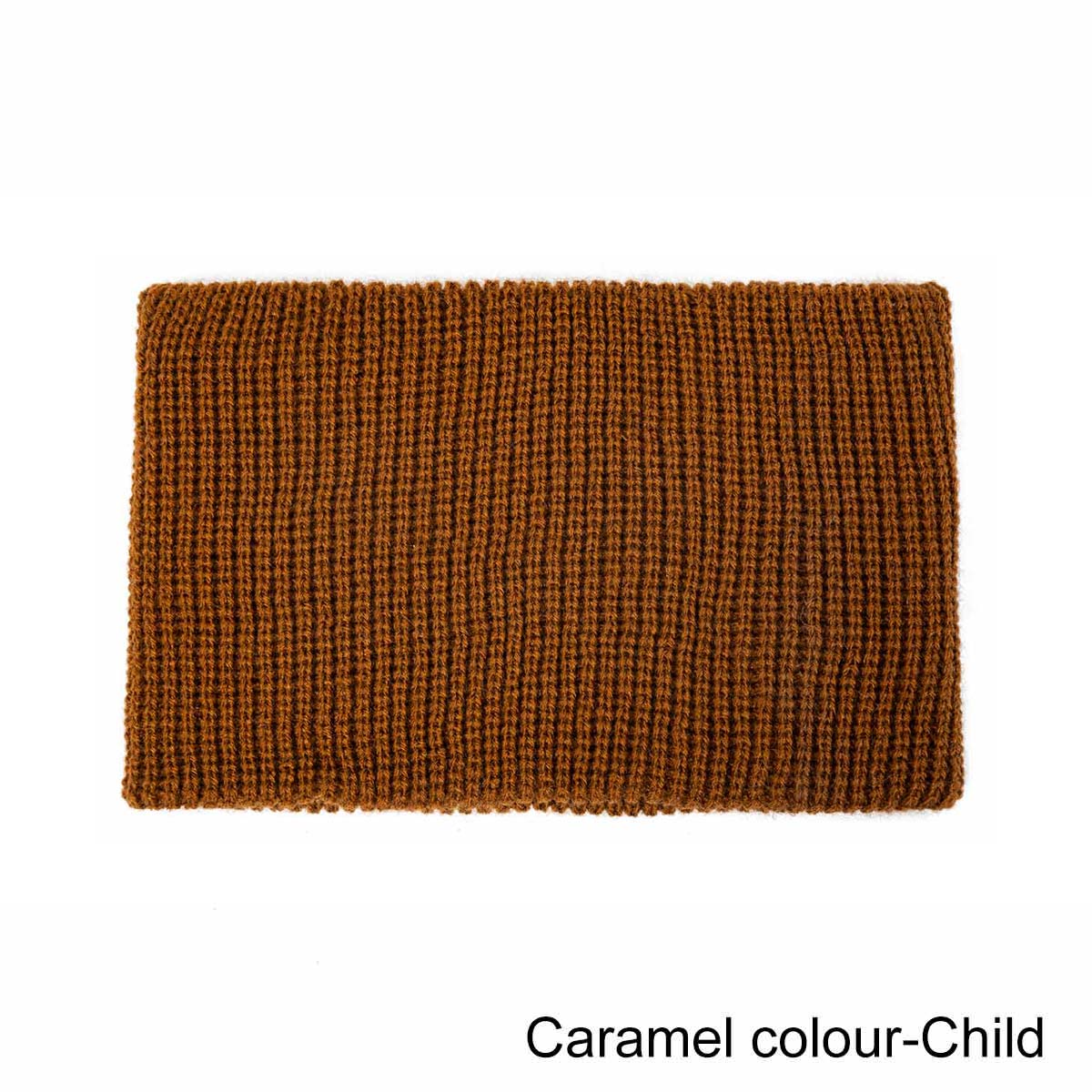Baby Winter Scarf For Boys Girls Warm Brushed Knit Neck Warmer Circle Wrap baby Cowl Loop Snood Shawl Scarf Unisex: caramel