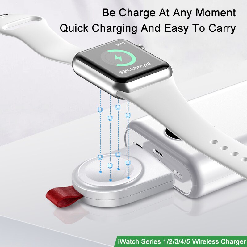 Draadloze Oplader Voor Apple Horloge Serie 5 4 3 2 1 Band Strap Station Usb Charger Kabel Voor Iwatch 5 4 3 2 1