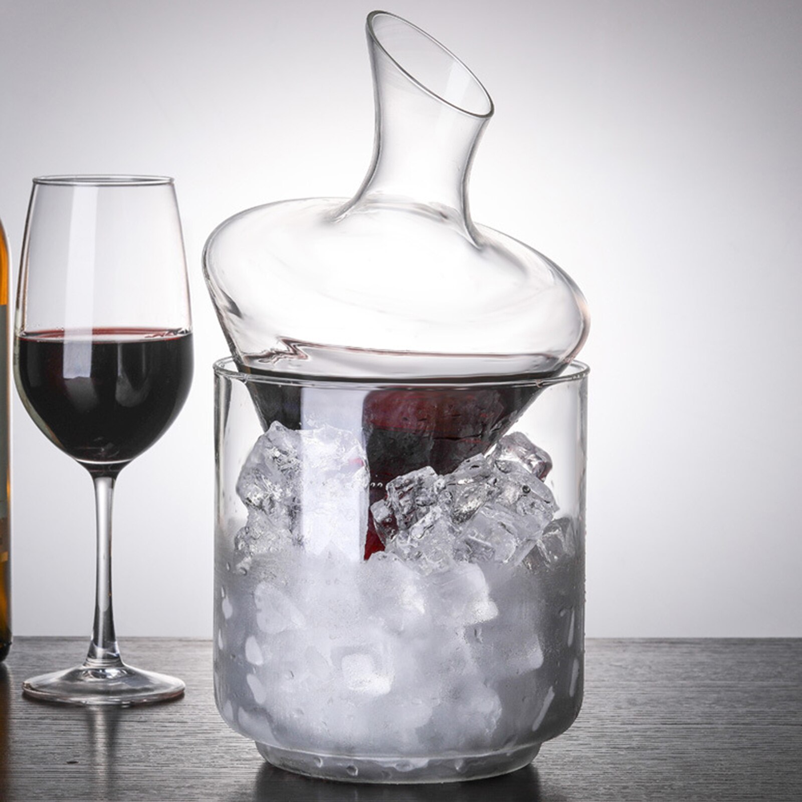 901-1000ml Glass Wine Decanter Crystal Glass Decanter Great for Family and Friend