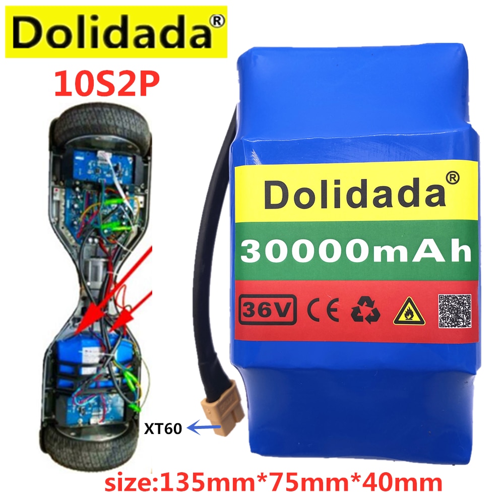 100% 36v 30.0ah lithium battery 10s2p 36v battery 30000mAh lithium ion pack 36V 30000mah scooter twist car battery