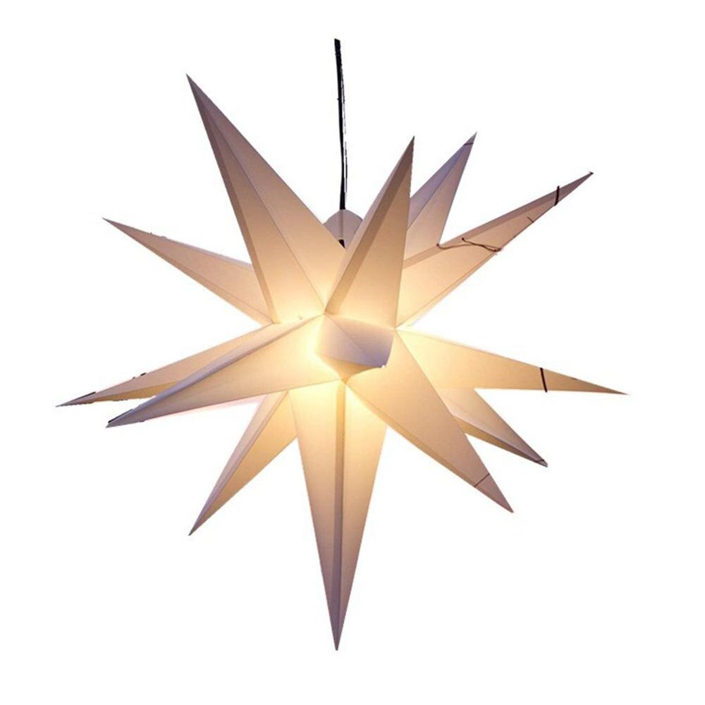 Beautiful 3D Luminous Star Light Weatherproof Light Star Inside Outside Decoration Star Lamp Atmosphere Christmas tree top light