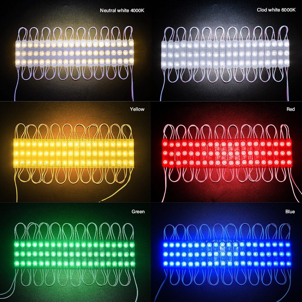 Outdoor Led Advertising Module Super Bright Front Window Sign Bar SMD2835 3LED Waterproof IP68 Strip Light 12V 20/100/200pcs/lot