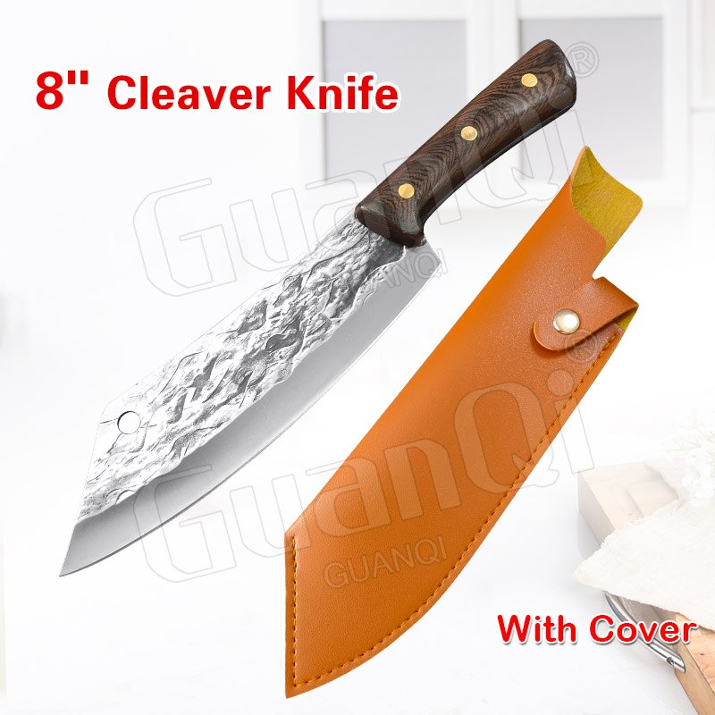 Küche Messer Set Cleaver Messer Utility Kochmesser Fleisch Cleaver Gemüse Schneiden Messer High Carbon Stahl Boning Messer: D with cover