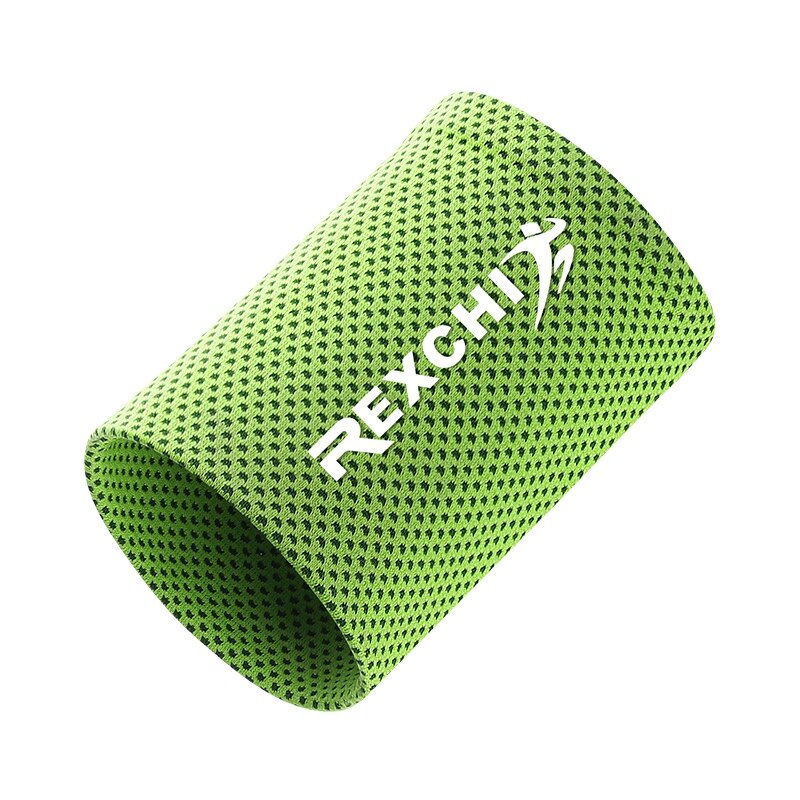 Håndledsbøjle støtte åndbar is køling tennis armbånd wrap sports svedbånd til gym yoga volleyball hånd sved bånd: Grøn / S