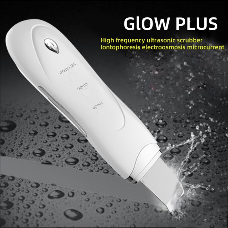 Ultrasonic Scrubber Skin Cleaning Machine Peeling Shovel Deep Face Cleanser Facial Patula Device Beauty Instrument Lift Tool
