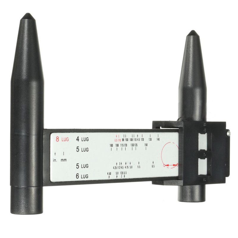 --PCD Gauge Ruler Rim Car Wheel Bolt Pattern Measuring Gauge Tool Hole 4 5 6 8 Lug