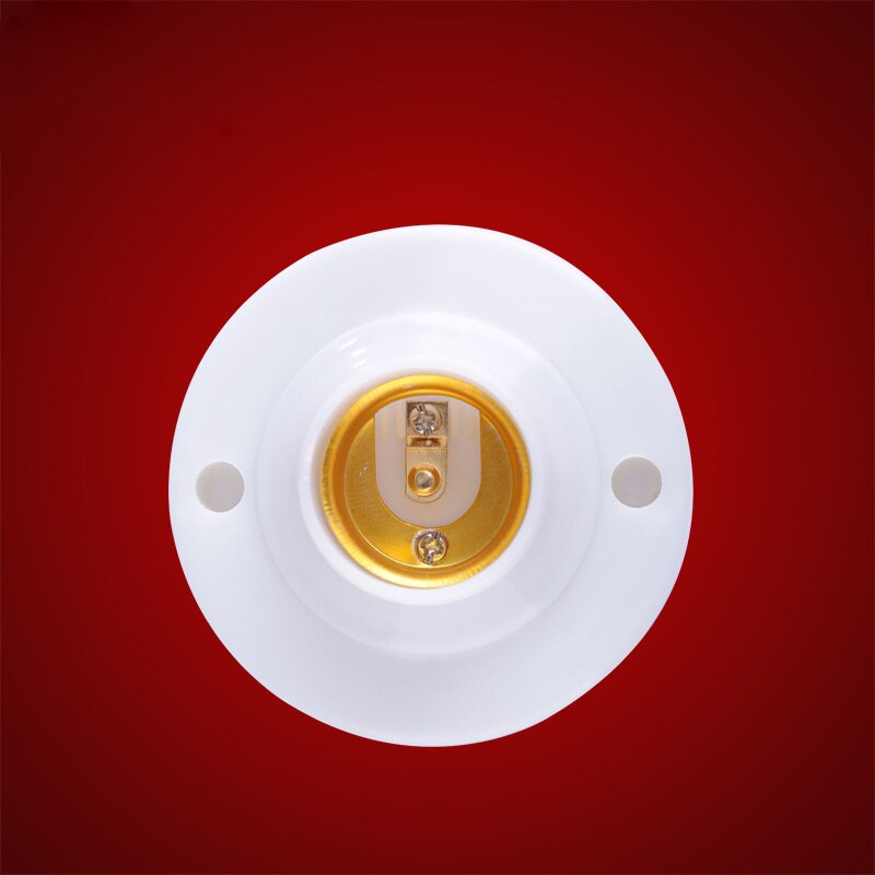 E27 Lamphouder Vierkante Ronde E27 Lamp Base Socket Bases Witte Lamp Houder Voor Led-lampen Installatie