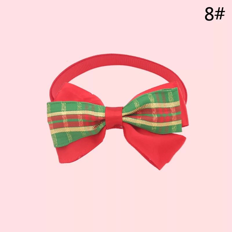 Accesorios de Navidad para mascotas corbata de perro y gato suministros para mascotas cachorros de peluche gatos miniatura accesorios para mascotas collar: Naranja