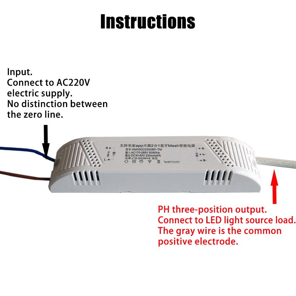 AC220V Constant Current LED Driver 230mA Smart Driver Power Supplise Mijia Xiaomi APP Remote Control Driver For Ceiling Lamp
