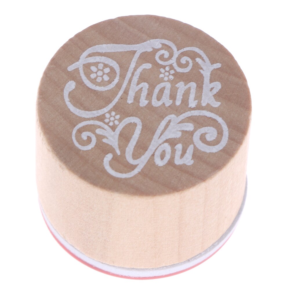 Vintage rond bois timbre manuscrit souhaits Sentiment caoutchouc rond joint timbre motif de mot Floral pour Scrapbooking mariage: 2