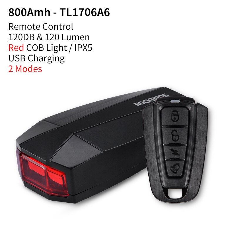 ROCKBROS Bicycle Light Rear Bike Lights LED USB Cycling Tail Lamp Bicycle Saddle Light luces bici MTB Accessories Bike Taillight: TL1706A6