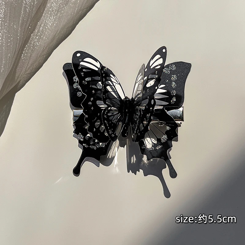 Pinza de pelo de mariposa 3D , pinzas para el cabello con forma de mariposa móvil, horquilla decorativa para el cabello dulce para niñas, diadema, accesorios para el cabello: Lavanda