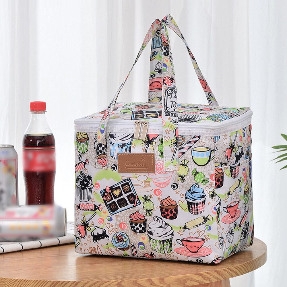 Functional Pattern Cooler Lunch Box Portable Insulated Canvas Lunch Bag Thermal Food Picnic Lunch Bags For Women Kids Handbags: 7