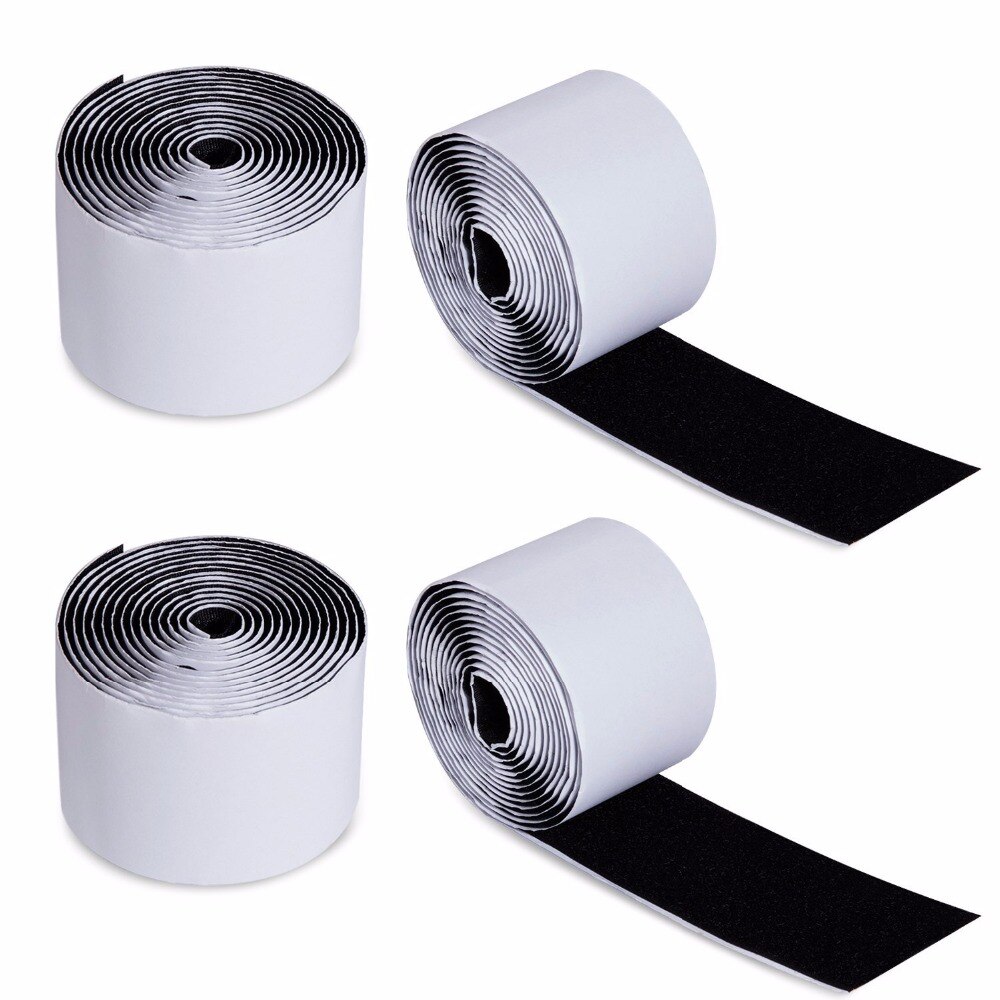 20mm-100mm breedte Zwart Zelfklevend Klittenband Strips Set Met Super Kleverige Lijm Nylon Stof fastener MST03
