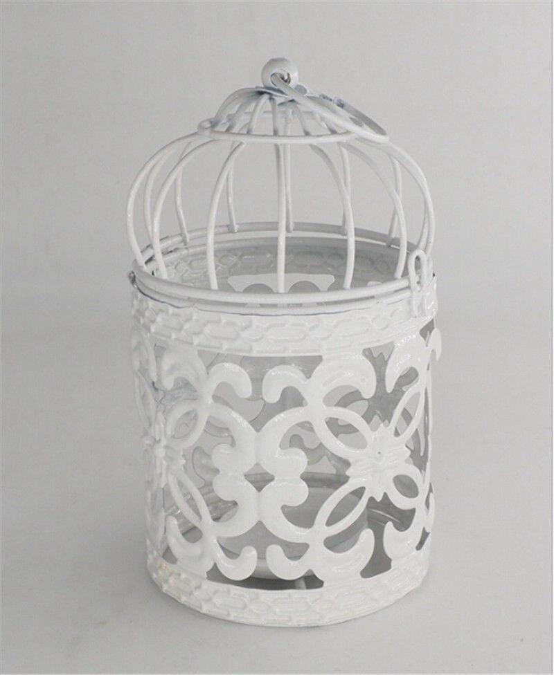 Lantern Hollow Hanging Bird Cage Candle Holder Candlestick Lantern Classic Wedding Decor: F