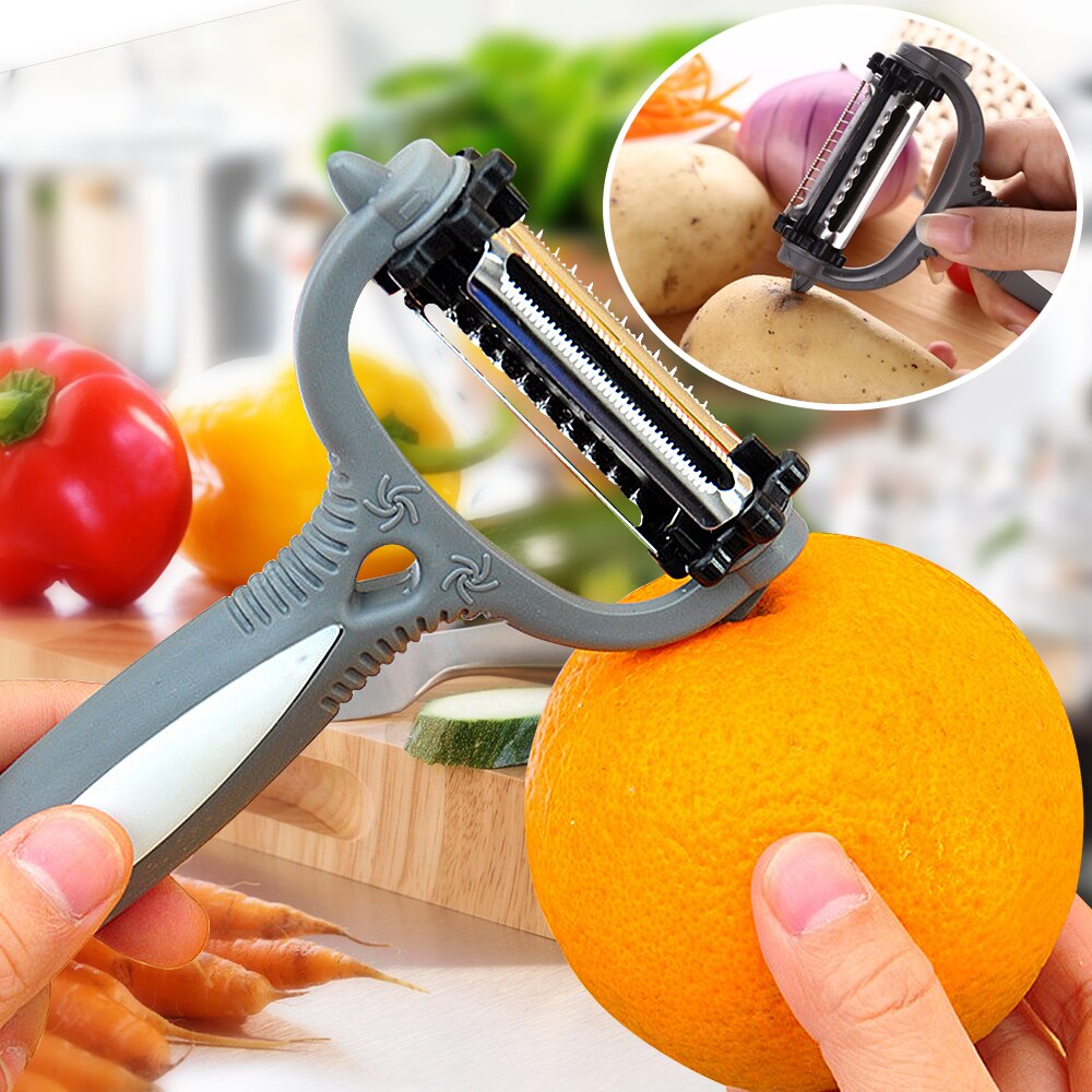 Multifunctional 360 Degree Rotary Kitchen Tool Vegetable Fruit Potato Carrot Peeler Grater Turnip Cutter Slicer Melon Gadget