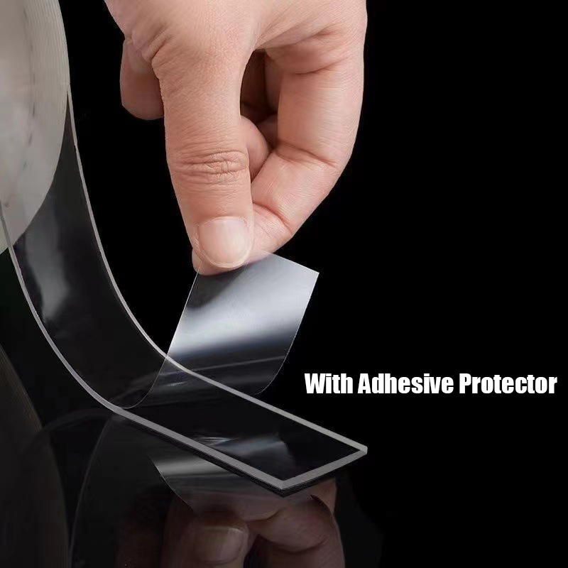 Doppelseitiges Klebeband, Stark, transparent, Nano, doppelseitiges Klebeband, wasserfest, wiederverwendbar, Wandaufkleber, superstark