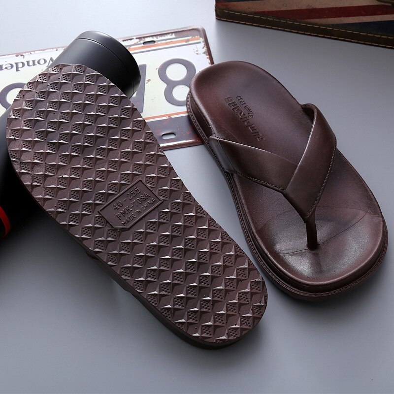 Whoholl Brand Summer Men Flip Flops Beach Sandals Anti-slip Zapatos Hombre Casual Shoes