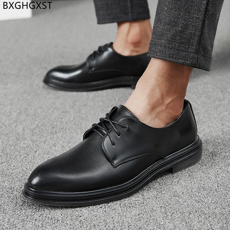 Zapatos de Vestir con plataforma para Hombre, Calzado Formal con suela gruesa, estilo Derby, para boda, 2022