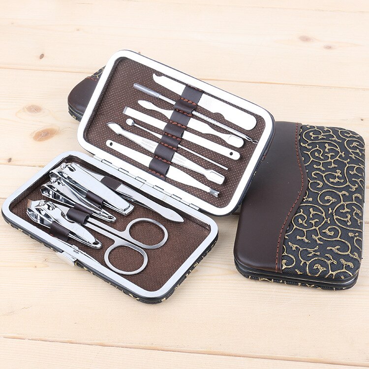 Manicure Multi-piece Set of Nail Scissors Set Complete Stainless Steel Clipper Nail Cutter Convenient Practical Clean Gentleman: 12 pieces