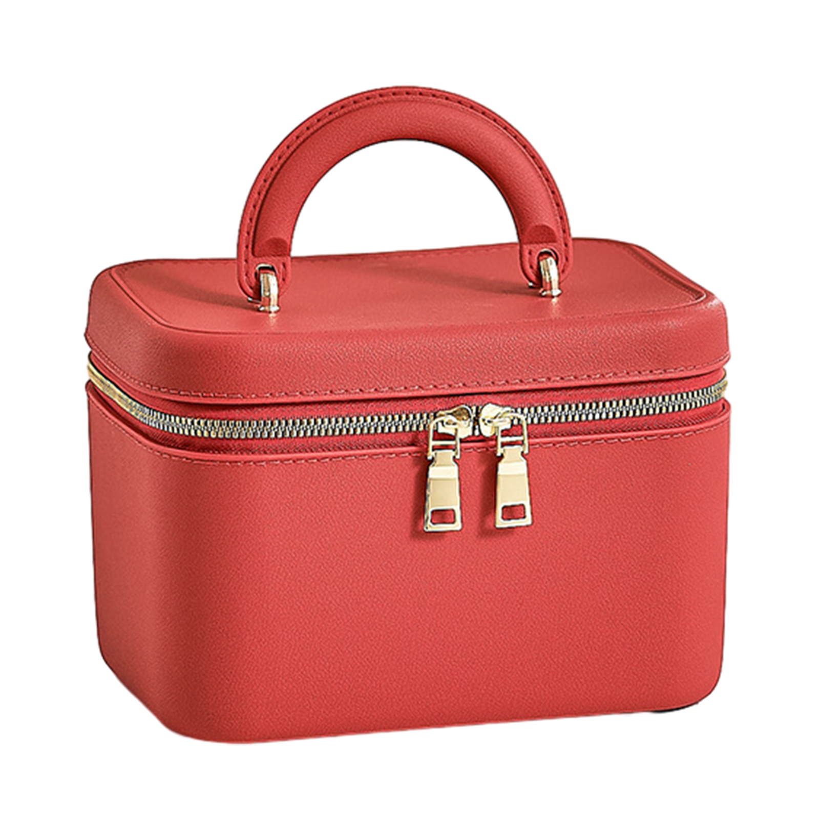 Handheld makeup bag with large capacity and multifun ctional travel cover waterproof storage bag wash bag: Red