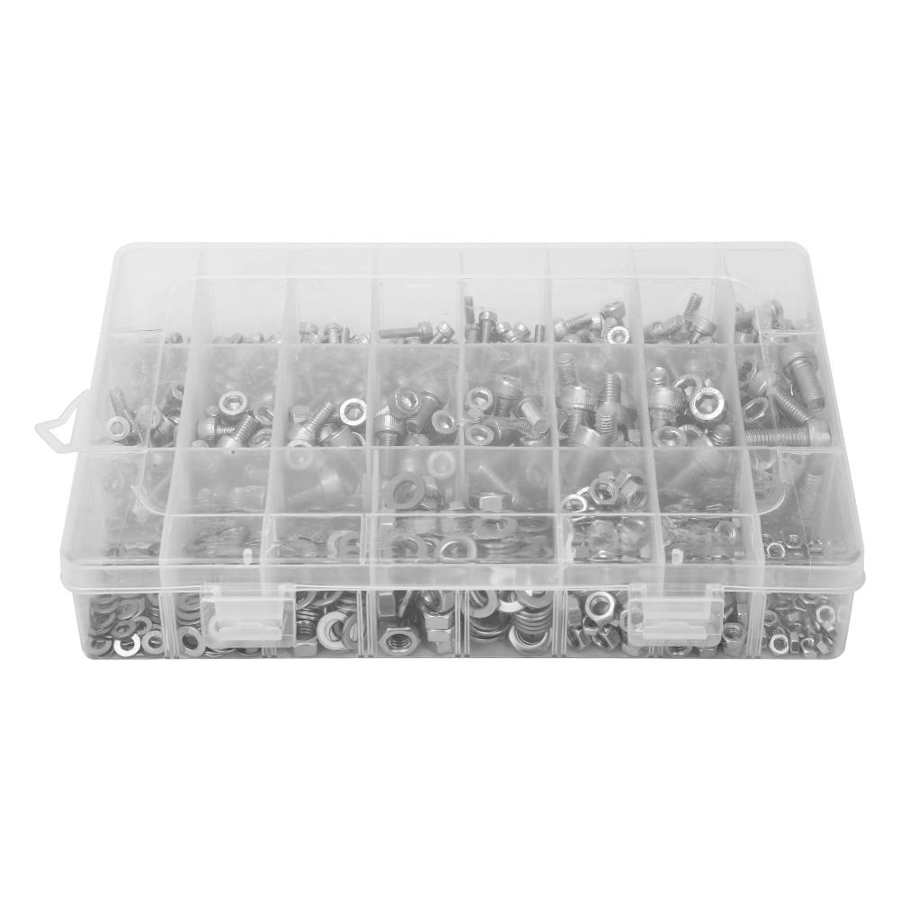 helical screw stainless steel insert for hardware repair tools 815Pcs Screw Washer Nut Set Hex Socket Fastener