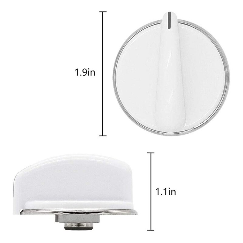 2er -pack  we01 x 20378 bedienknöpfe (weiß) als ersatz für general electric trockner