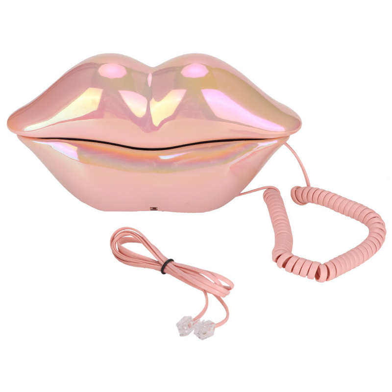 WX-3016 Mond &#39;S Lippen Vorm Telefoon Galvaniseren Roze Grappige Lip Telefoon Modieuze Nummer Opslag Functie Telefoon