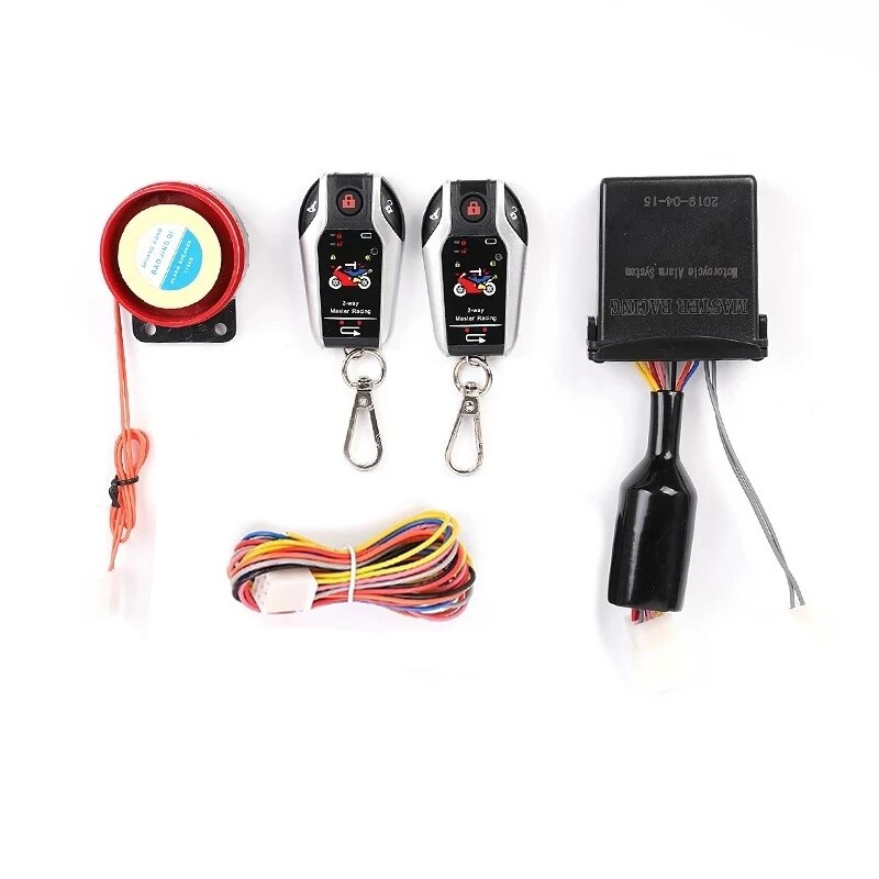 Remote Engine Start Motorfiets Autostart Keyless Unlock Automatische Alarm 300M Trillingen Motor 2 Manier Sirene Universele Alertor